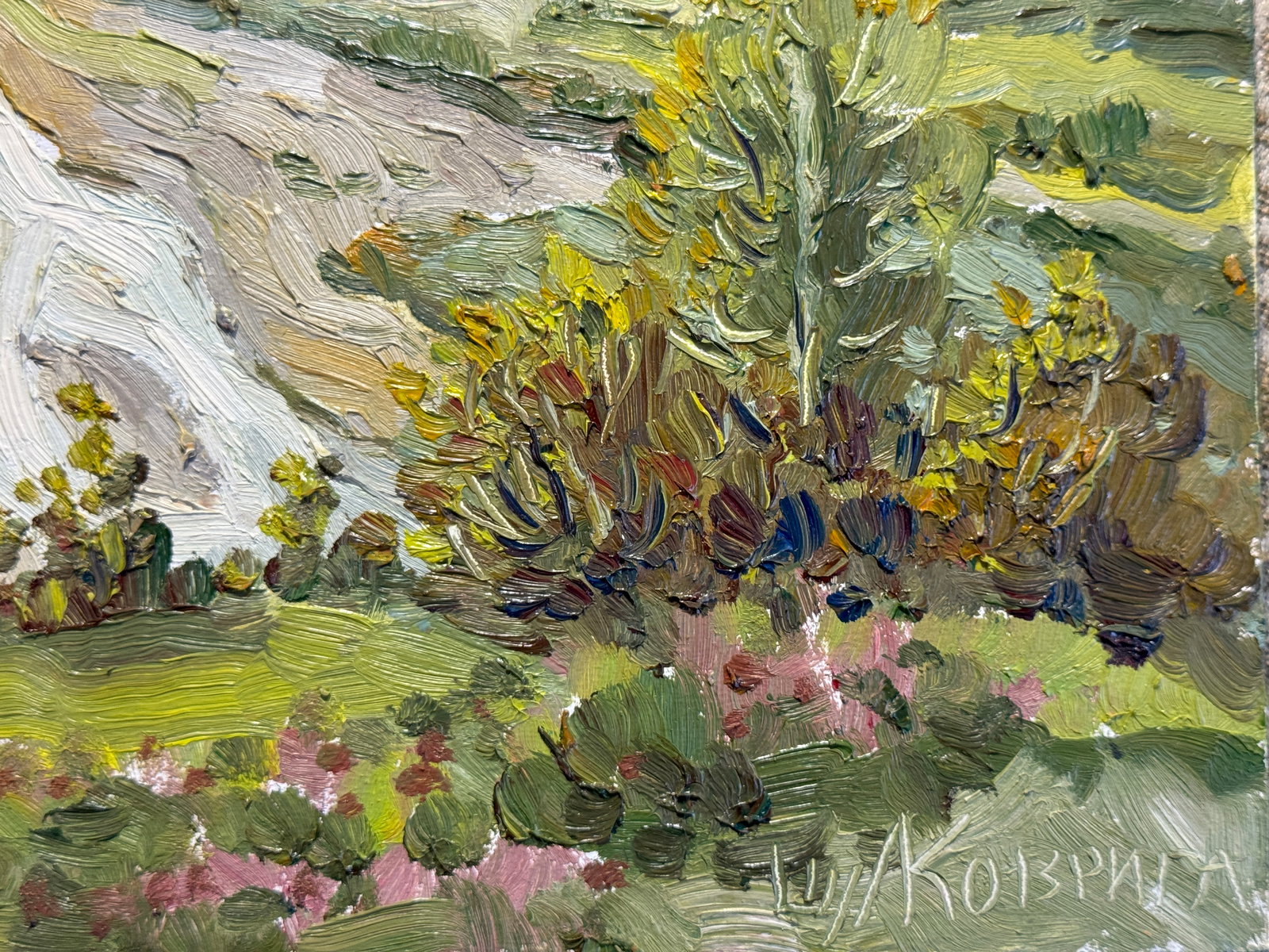 Oil painting village in the Carpathians K. Leonid - 4