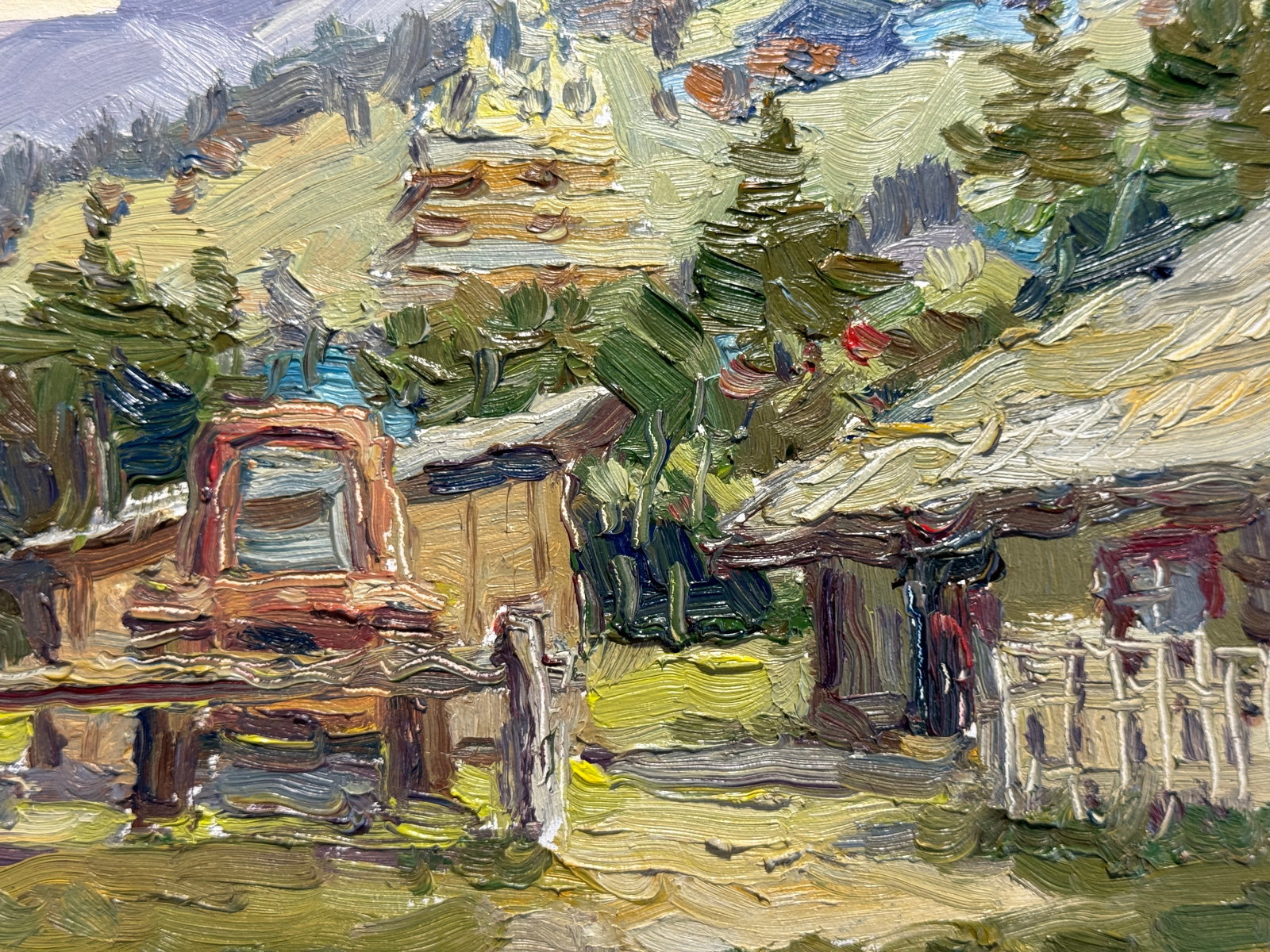 Oil painting village in the Carpathians K. Leonid - 3