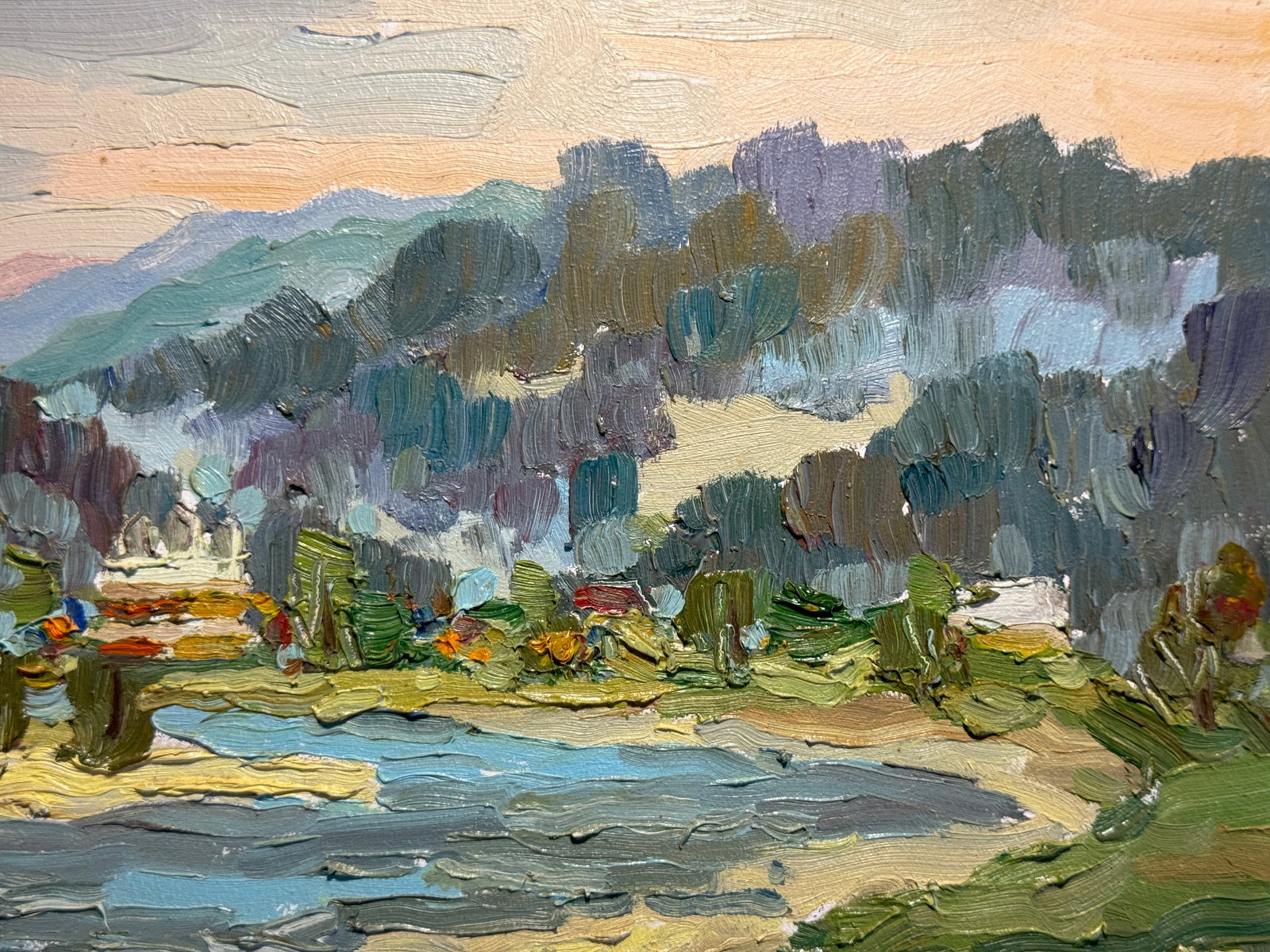 Oil painting river in the Carpathians K. Leonid - 3