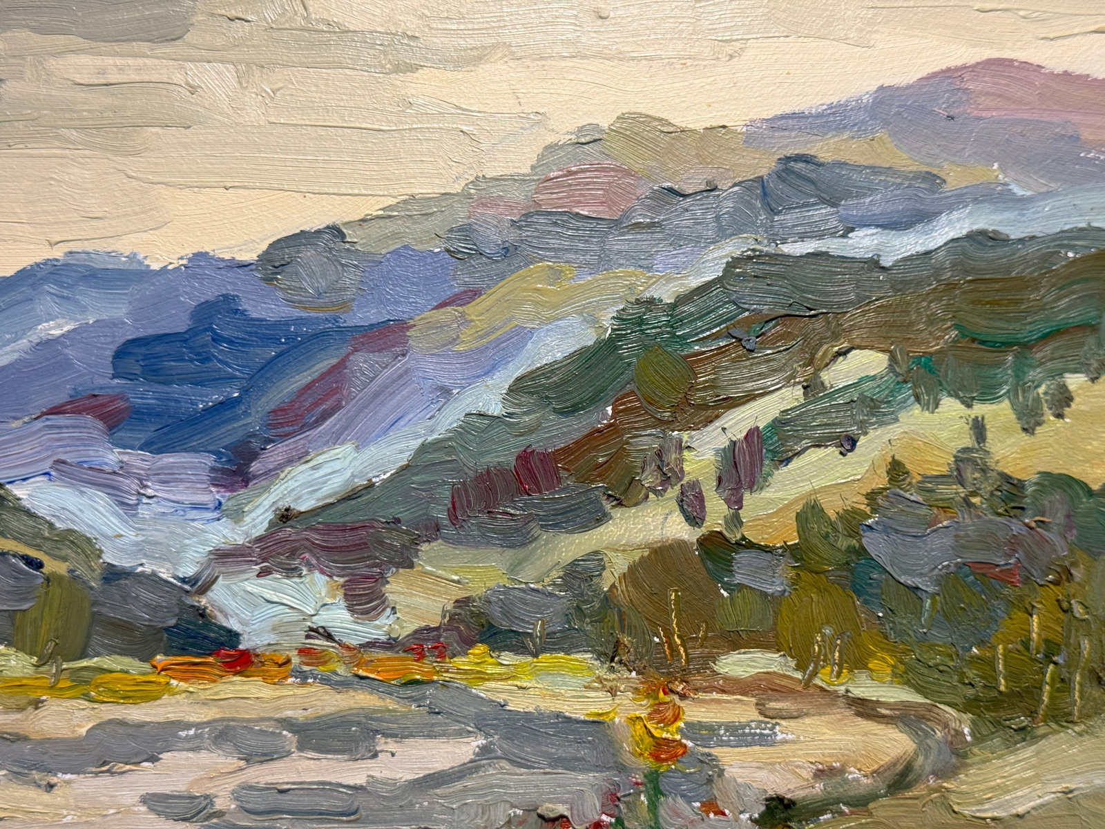 Oil painting river in the Carpathians K. Leonid - 4
