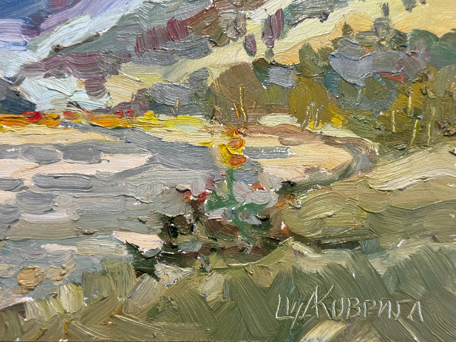 Oil painting river in the Carpathians K. Leonid - 5