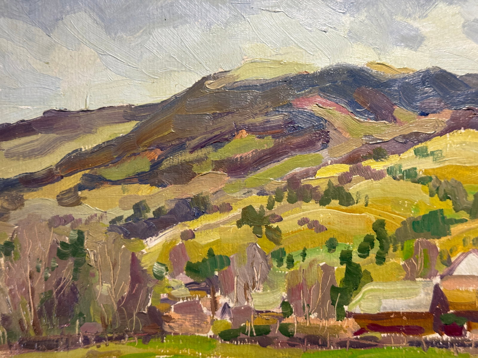 Oil painting Carpathian mountain resort K. Leonid - 2