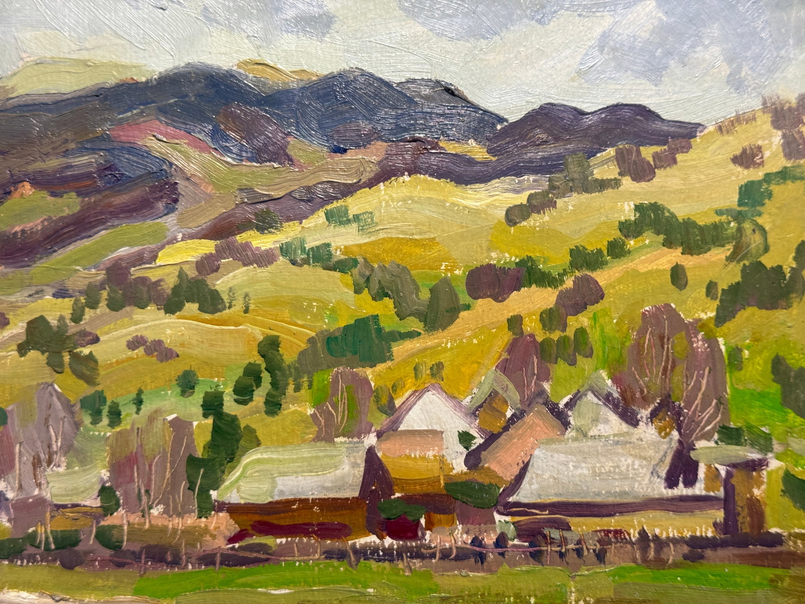 Oil painting Carpathian mountain resort K. Leonid - 3