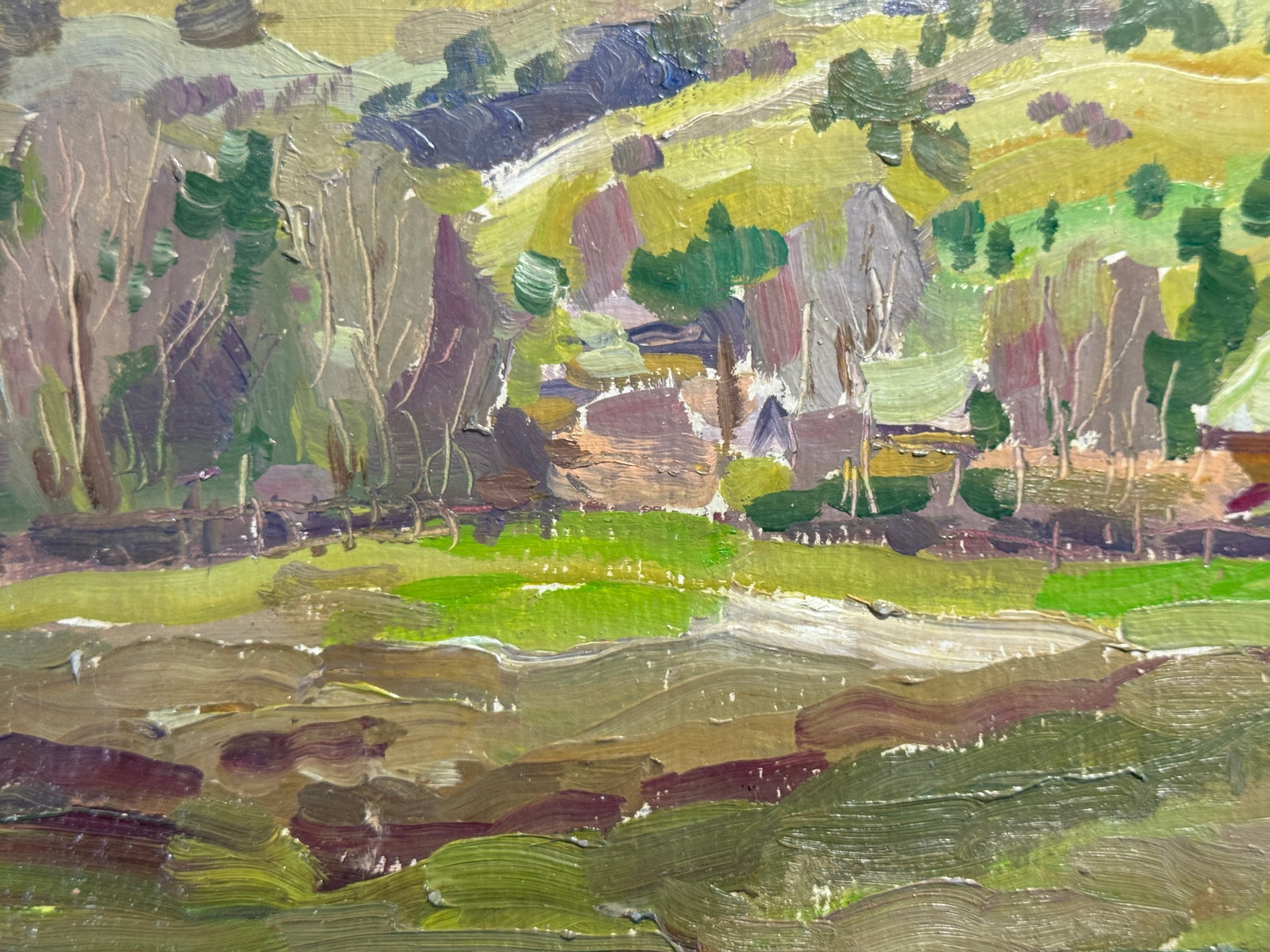 Oil painting Carpathian mountain resort K. Leonid - 5