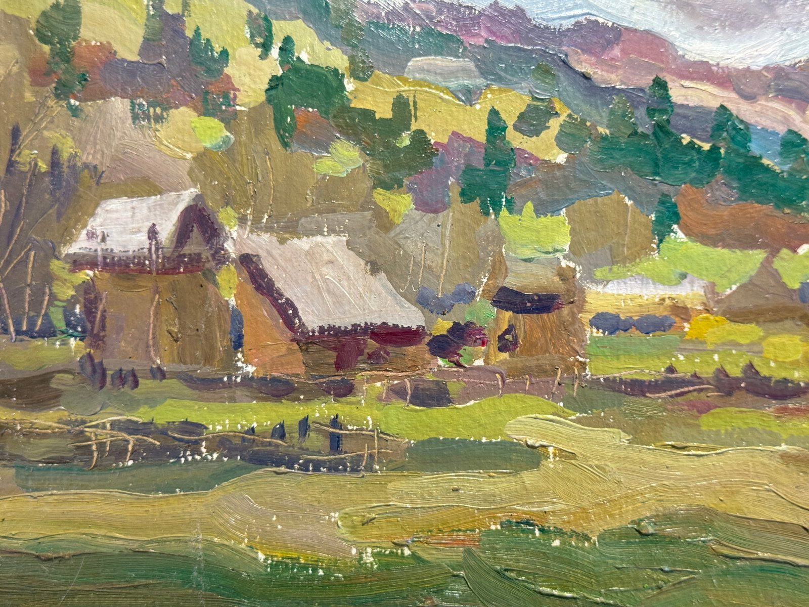 Oil painting Carpathian mountain resort K. Leonid - 5