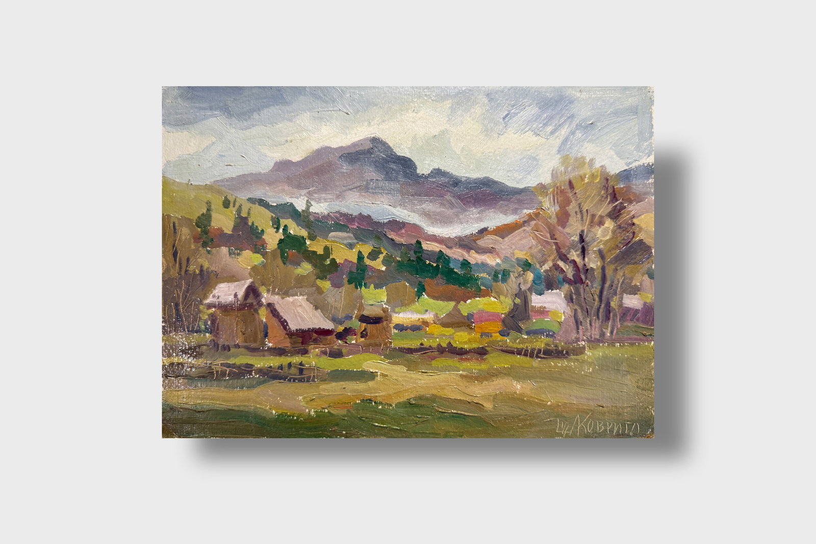 Oil painting Carpathian mountain resort K. Leonid - 7