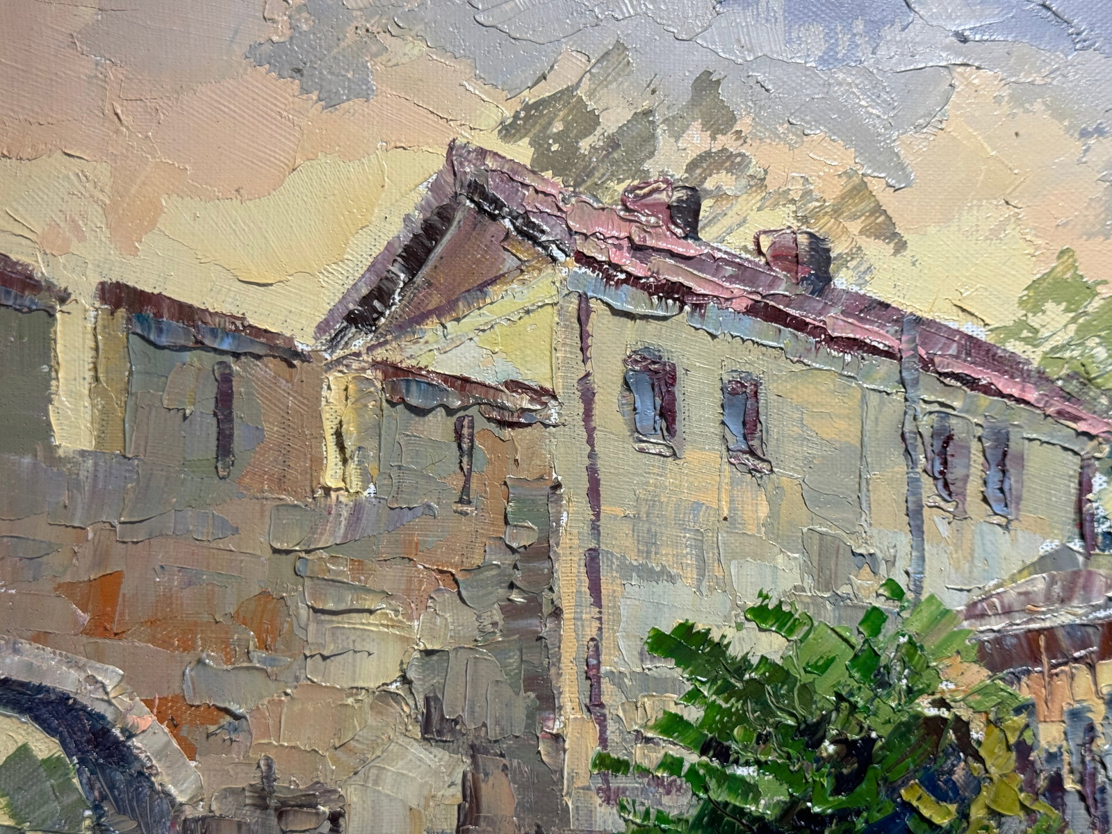 Oil painting with frame Lutsk Lubart's castle K. Leonid - 2