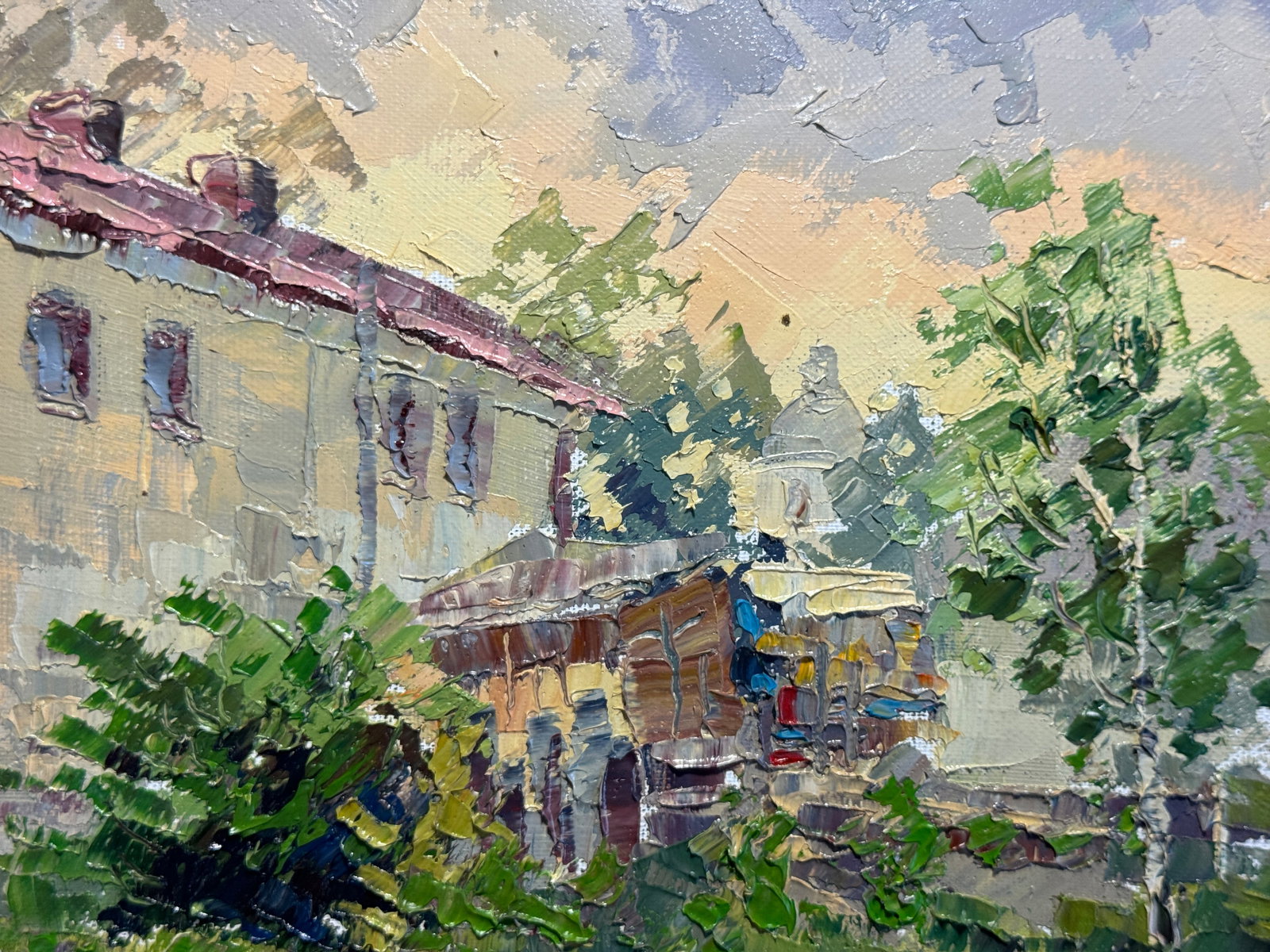 Oil painting with frame Lutsk Lubart's castle K. Leonid - 3