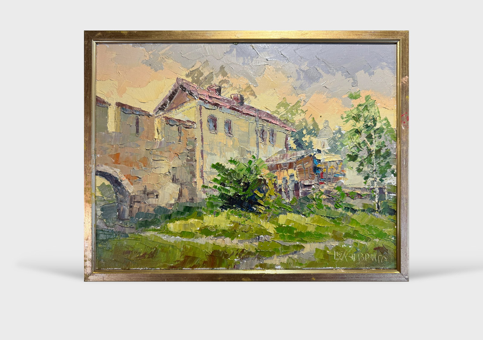 Oil painting with frame Lutsk Lubart's castle K. Leonid - 7