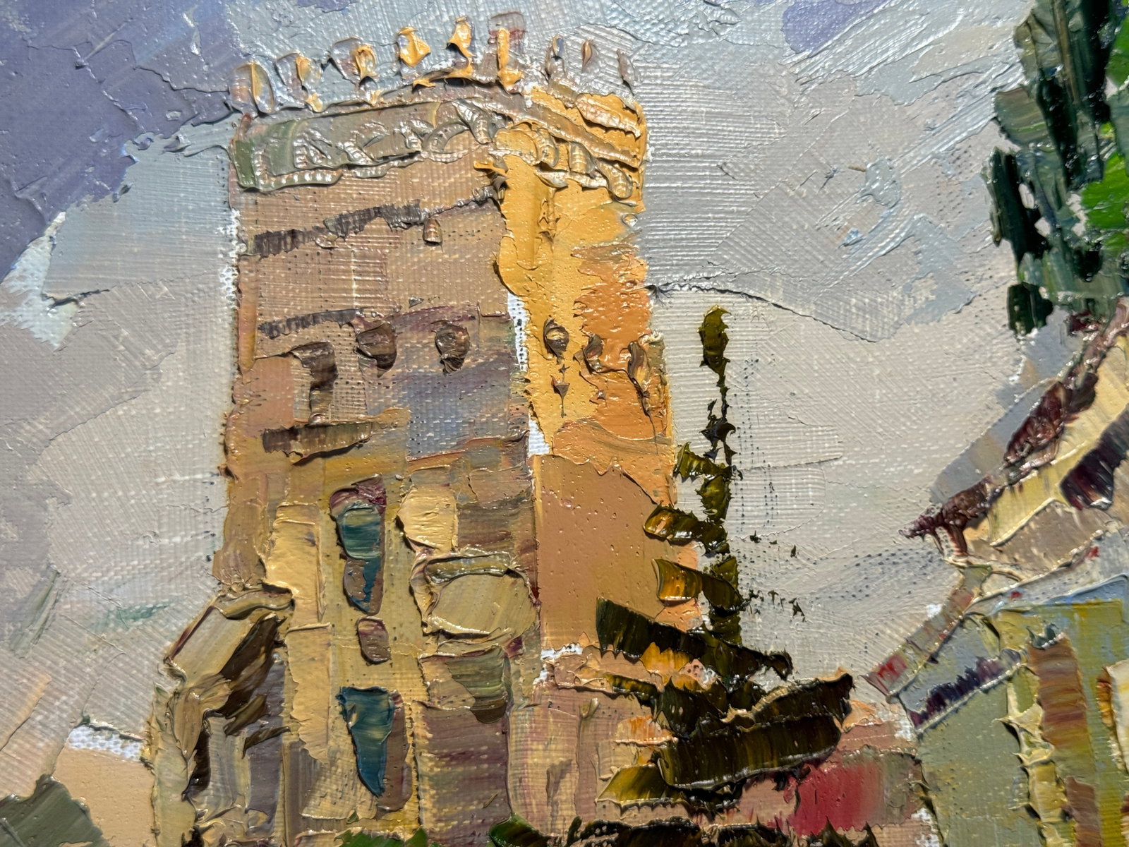 Oil painting with frame Lutsk Lubart's castle K. Leonid - 7