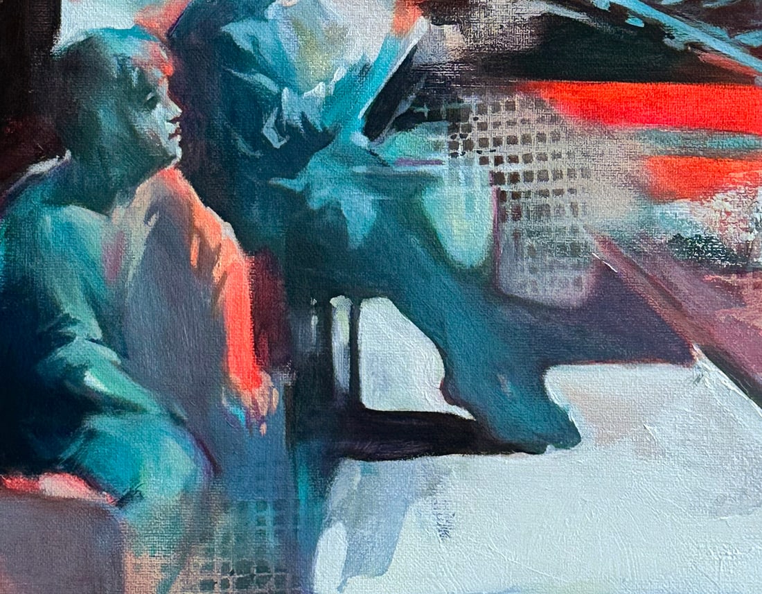 Oil genre painting Waiting Ivan T. - 9