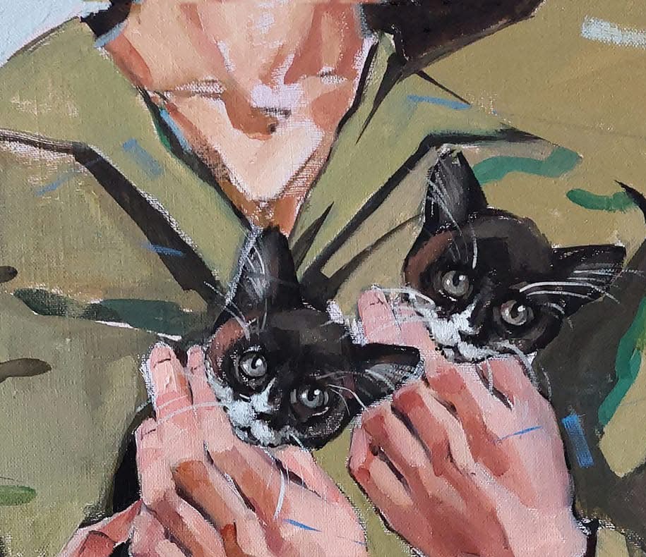 Oil painting kittens Katya F - 3
