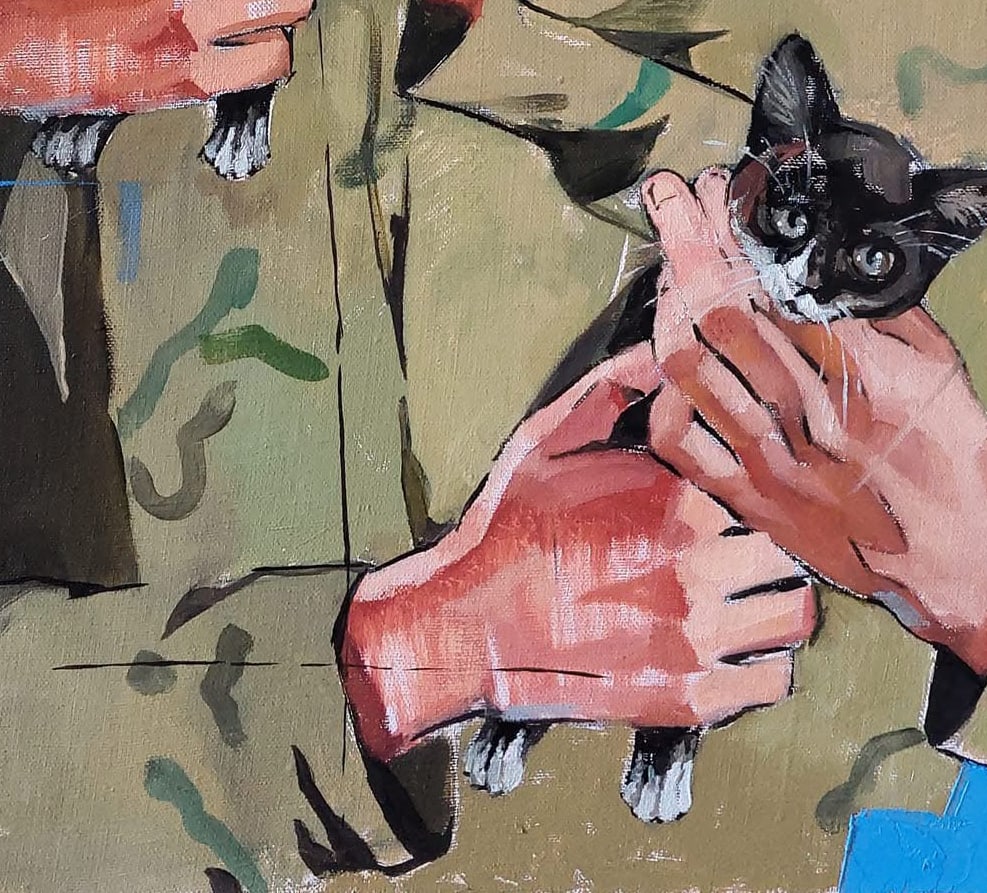 Oil painting kittens Katya F - 7