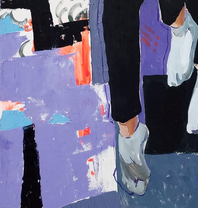 Oil painting Attention: Air raid alert Katya F - 6