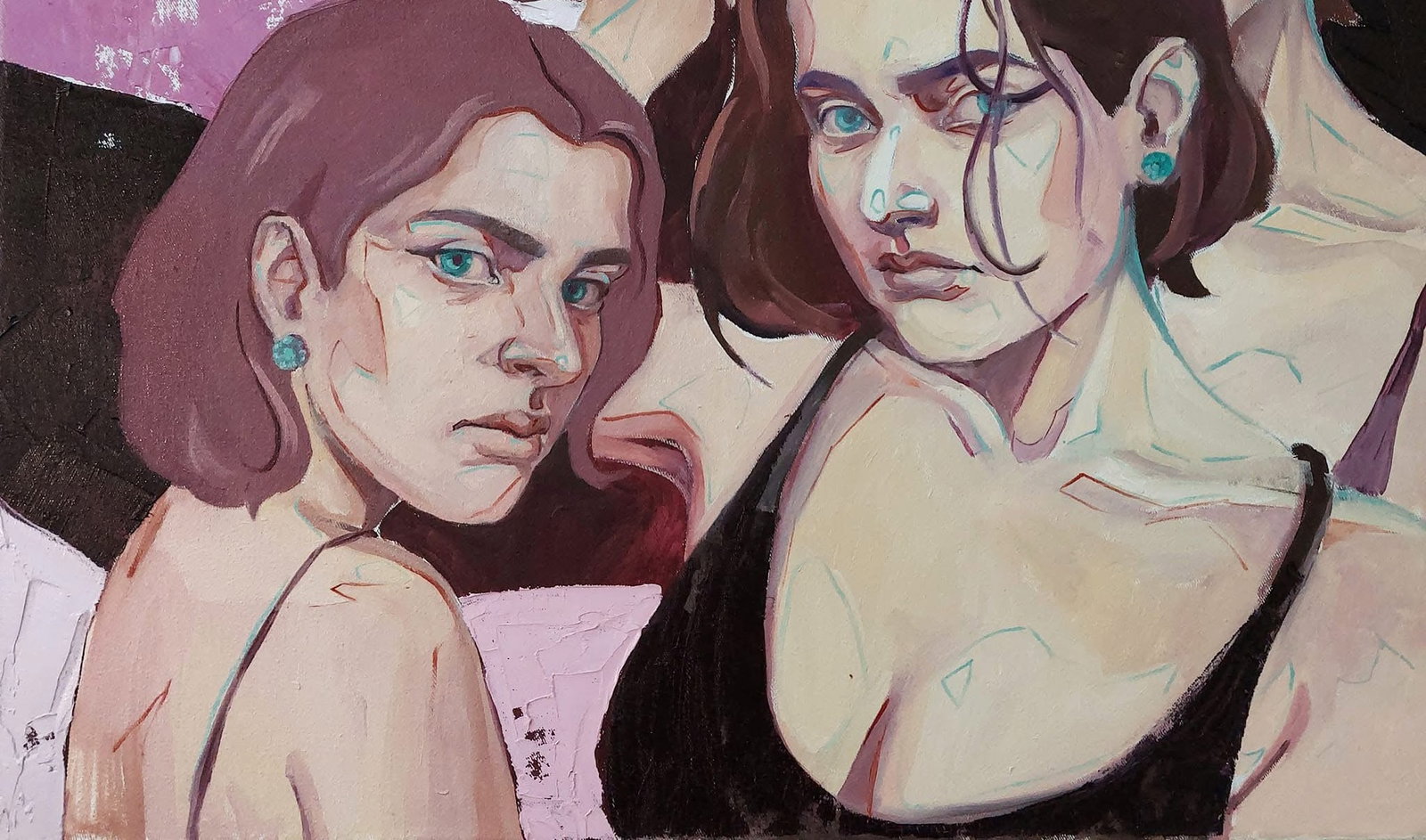 Oil painting Burgundy Katya F - 6
