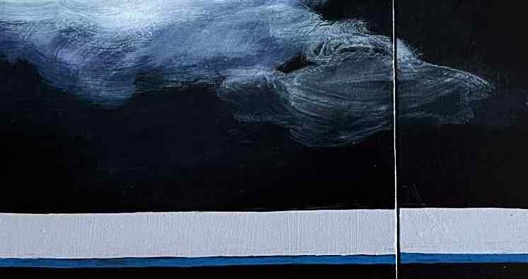 Quadriptych Acrylic painting to the moon and back Natalia V. - 3