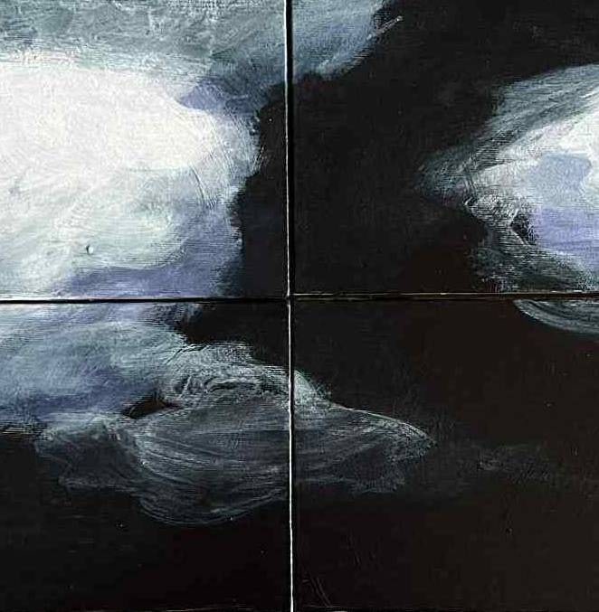 Quadriptych Acrylic painting to the moon and back Natalia V. - 8