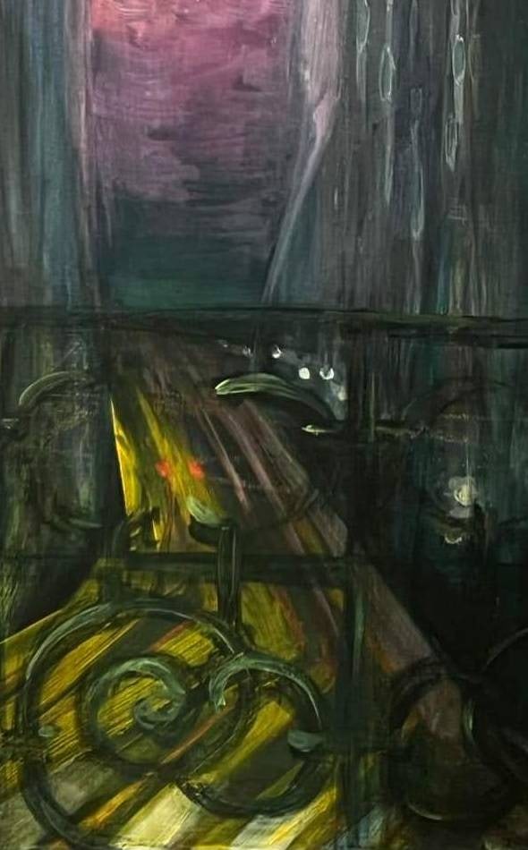 Acrylic painting Saturday evening Natalia V. - 6