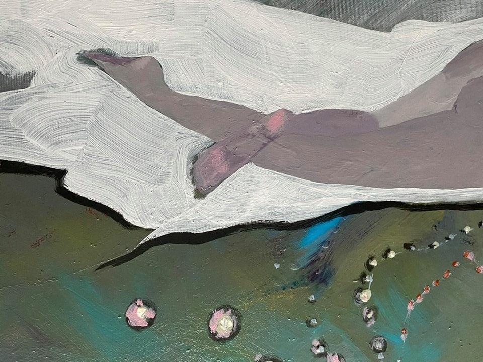 Acrylic painting uneventful evening Natalia V. - 2