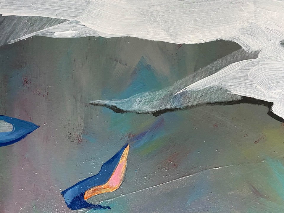 Acrylic painting uneventful evening Natalia V. - 3