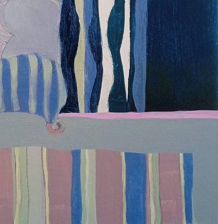 Acrylic painting quiet dreams about a metal detector Natalia V. - 8