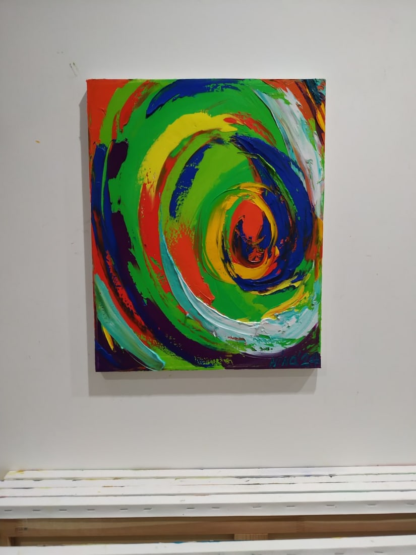 Abstract Oil painting The Universe Nina L - 2