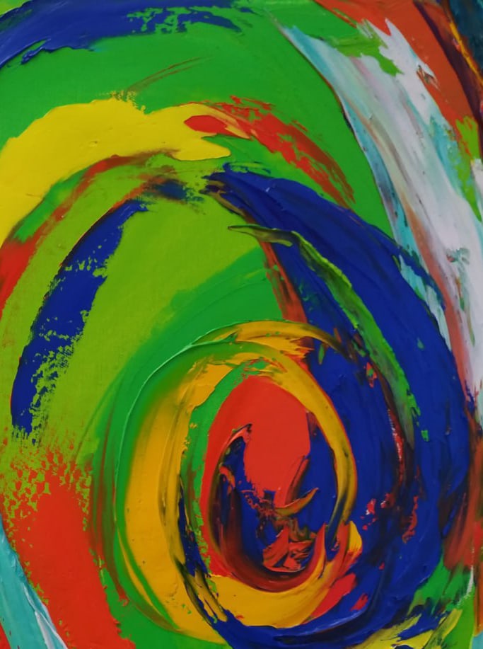 Abstract Oil painting The Universe Nina L - 4