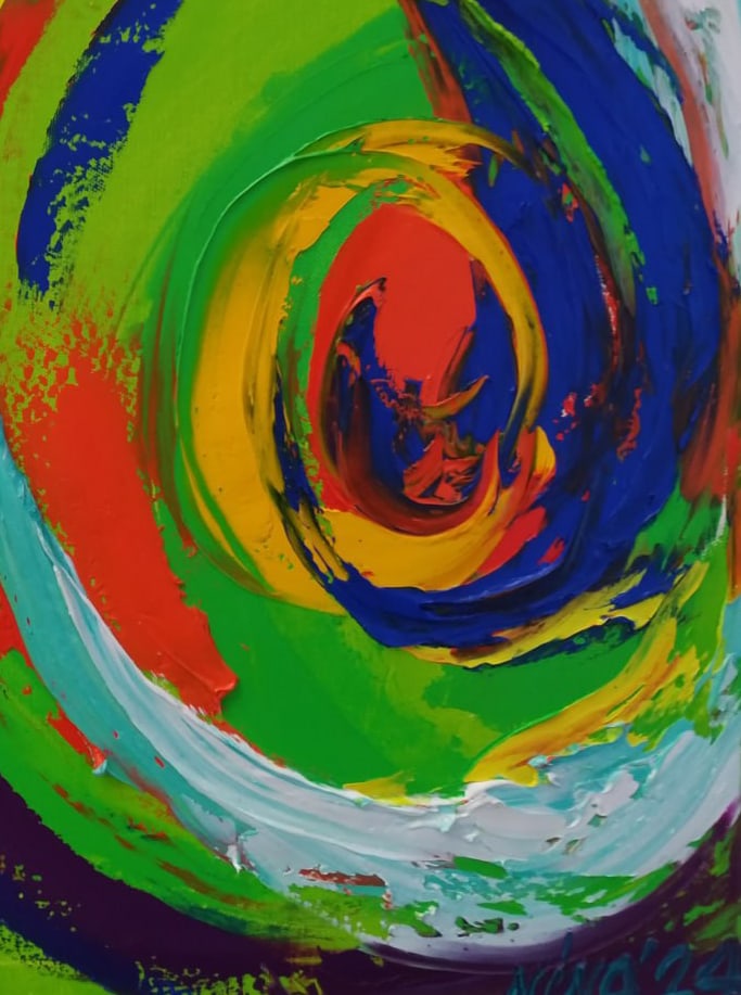 Abstract Oil painting The Universe Nina L - 6
