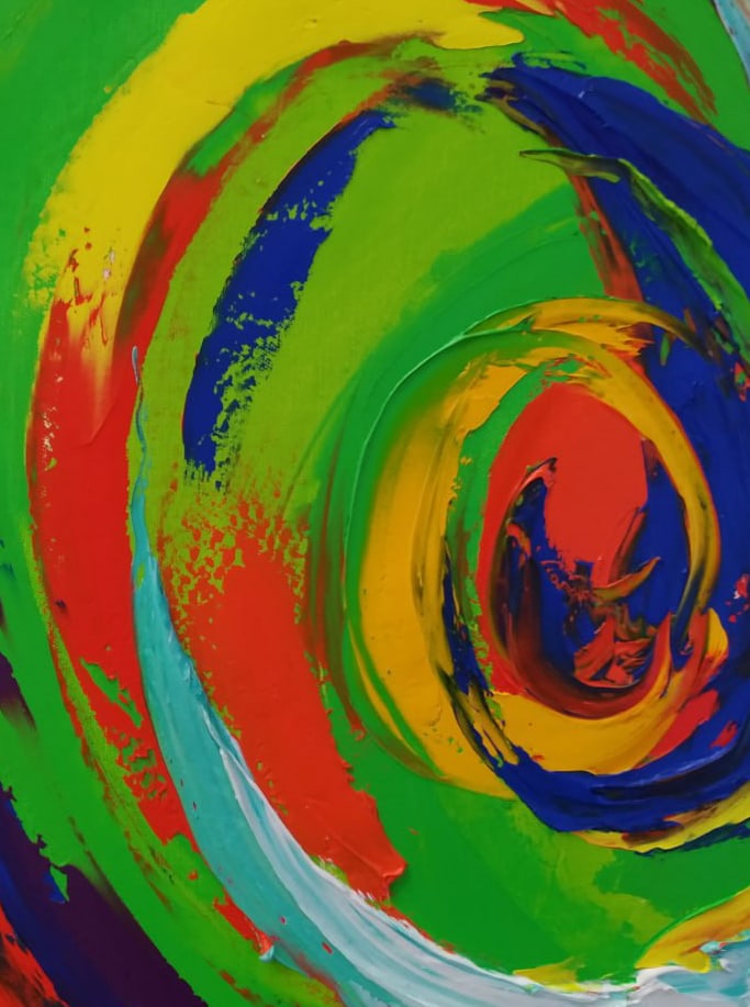 Abstract Oil painting The Universe Nina L - 8