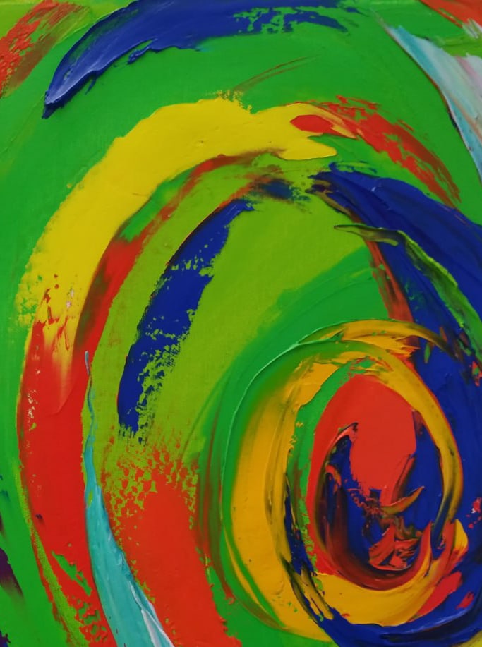 Abstract Oil painting The Universe Nina L - 9