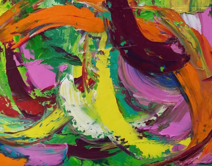 Abstract Oil painting SURF Nina L - 10