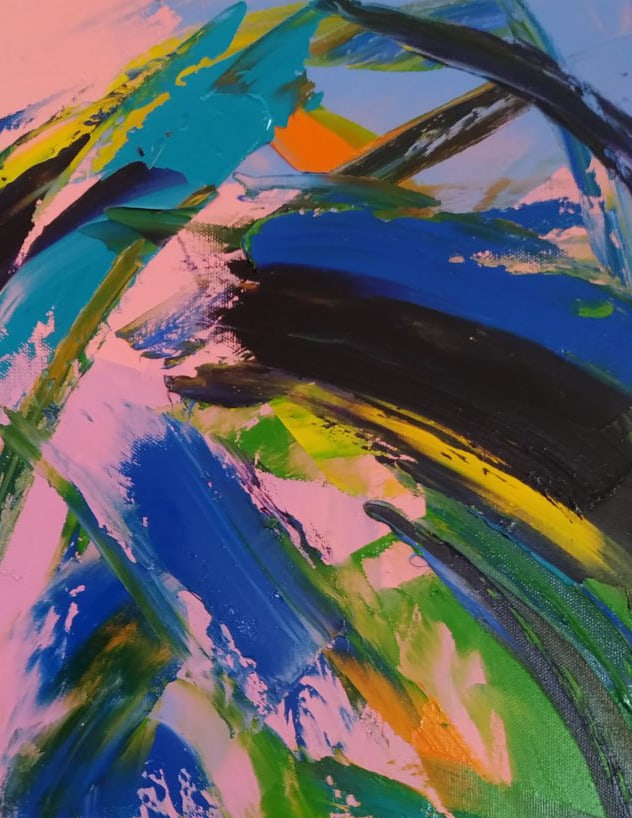 Abstract Oil painting Kaleidoscope Nina L - 6