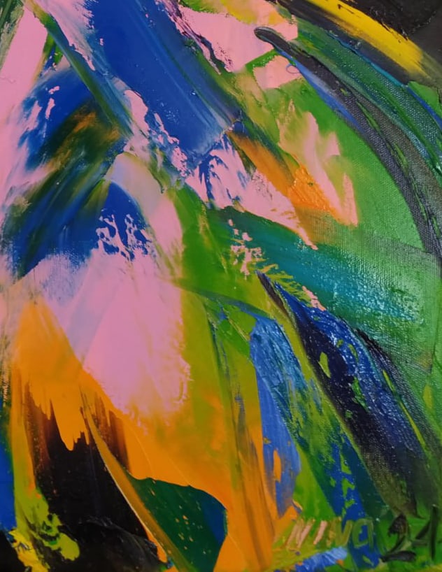 Abstract Oil painting Kaleidoscope Nina L - 8