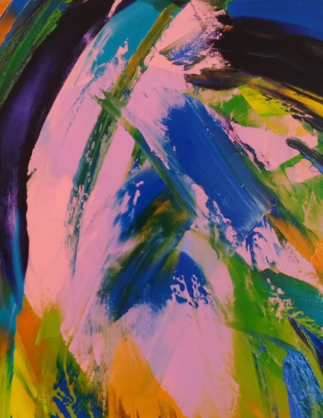 Abstract Oil painting Kaleidoscope Nina L - 9