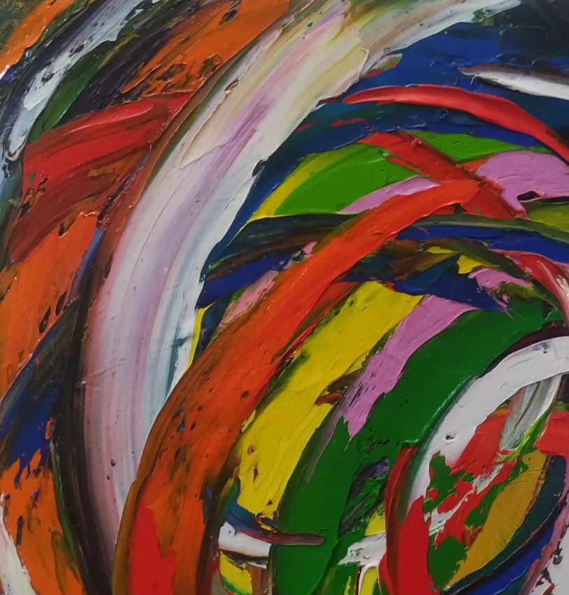 Abstract Oil painting Universe 8 Nina L - 2
