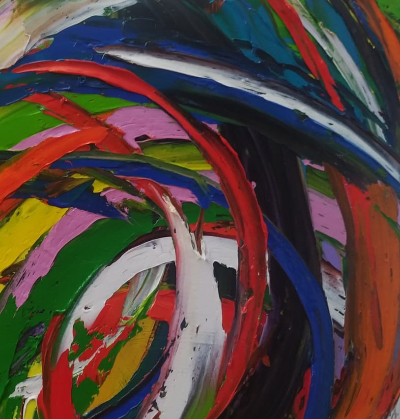 Abstract Oil painting Universe 8 Nina L - 3