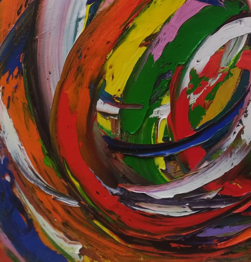 Abstract Oil painting Universe 8 Nina L - 4
