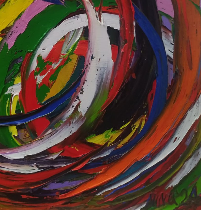 Abstract Oil painting Universe 8 Nina L - 5