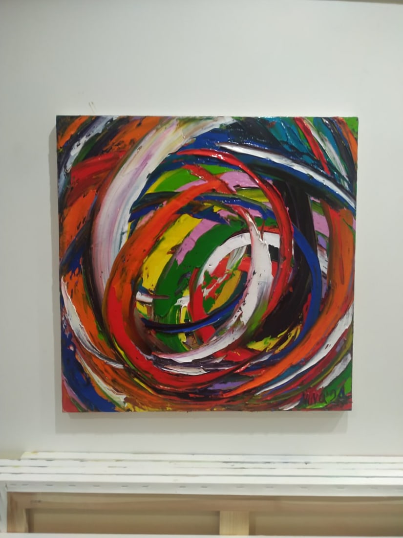 Abstract Oil painting Universe 8 Nina L - 8