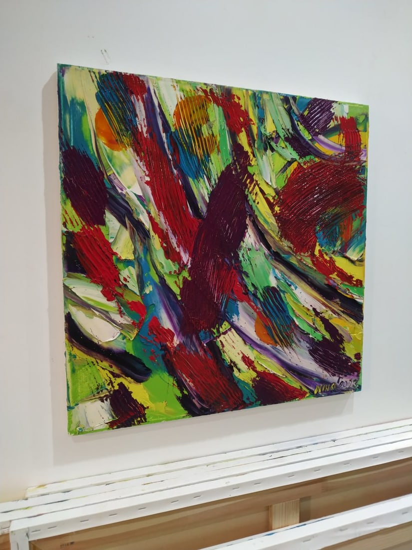 Abstract Oil painting Flight Nina L - 3