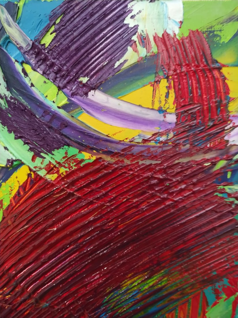 Abstract Oil painting Flight Nina L - 4