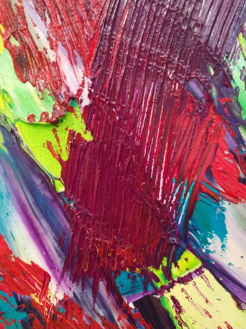 Abstract Oil painting Flight Nina L - 5