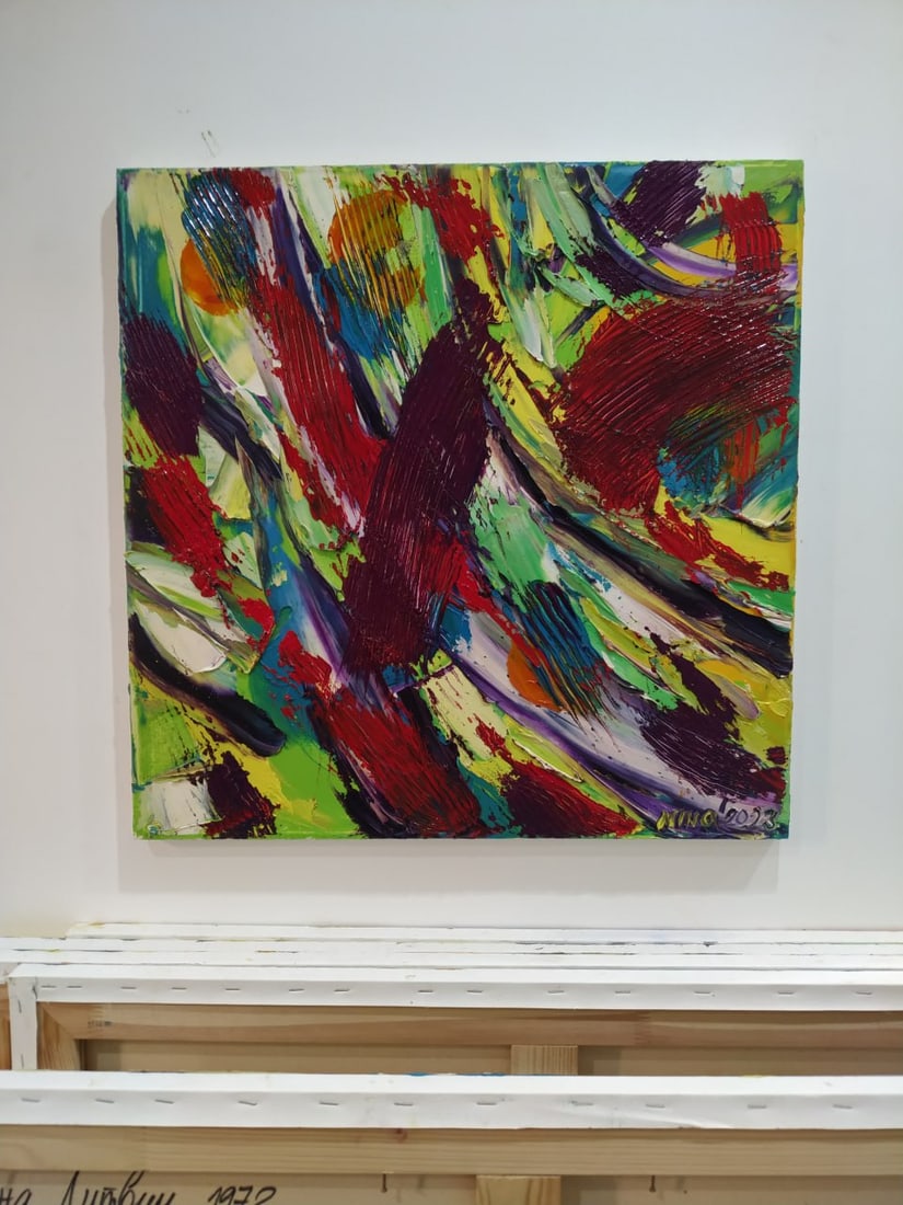 Abstract Oil painting Flight Nina L - 6