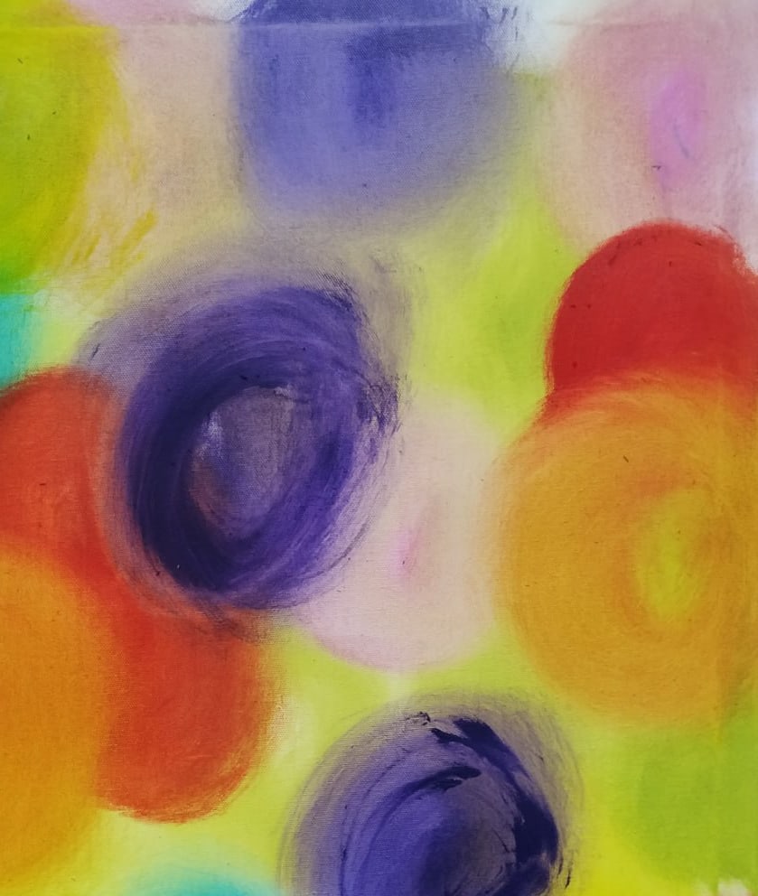 Abstract Oil painting Colored dreams Nina L - 3