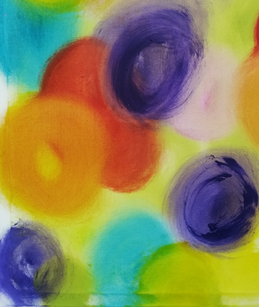 Abstract Oil painting Colored dreams Nina L - 4