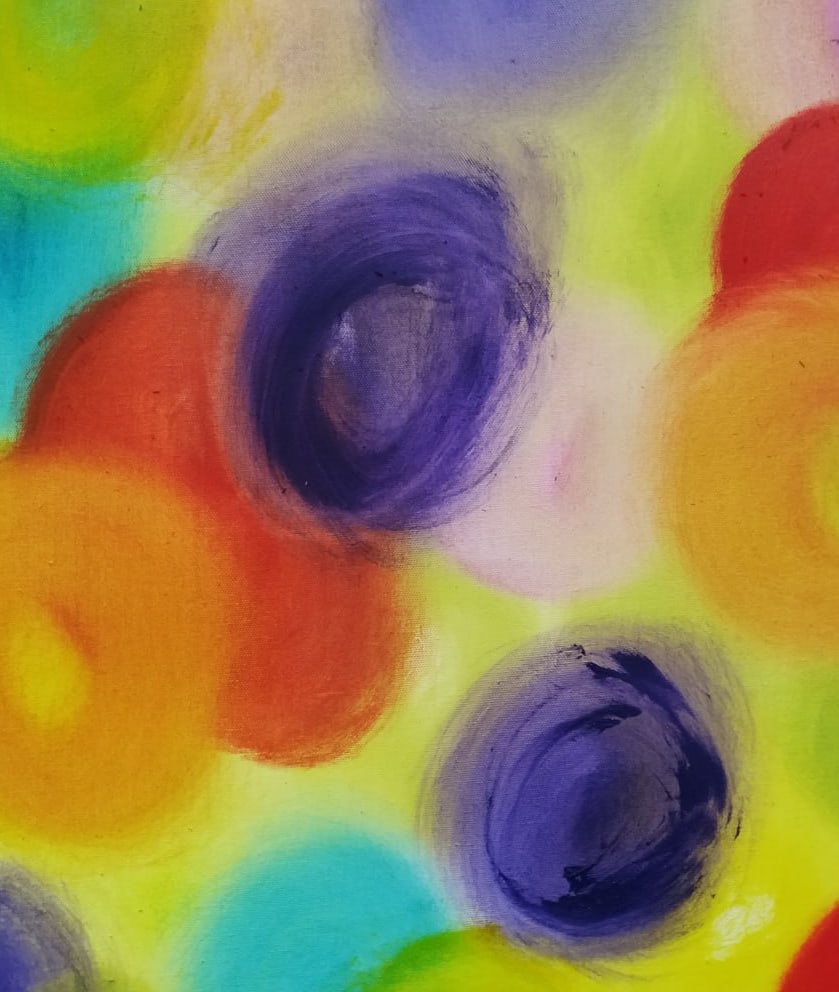 Abstract Oil painting Colored dreams Nina L - 6