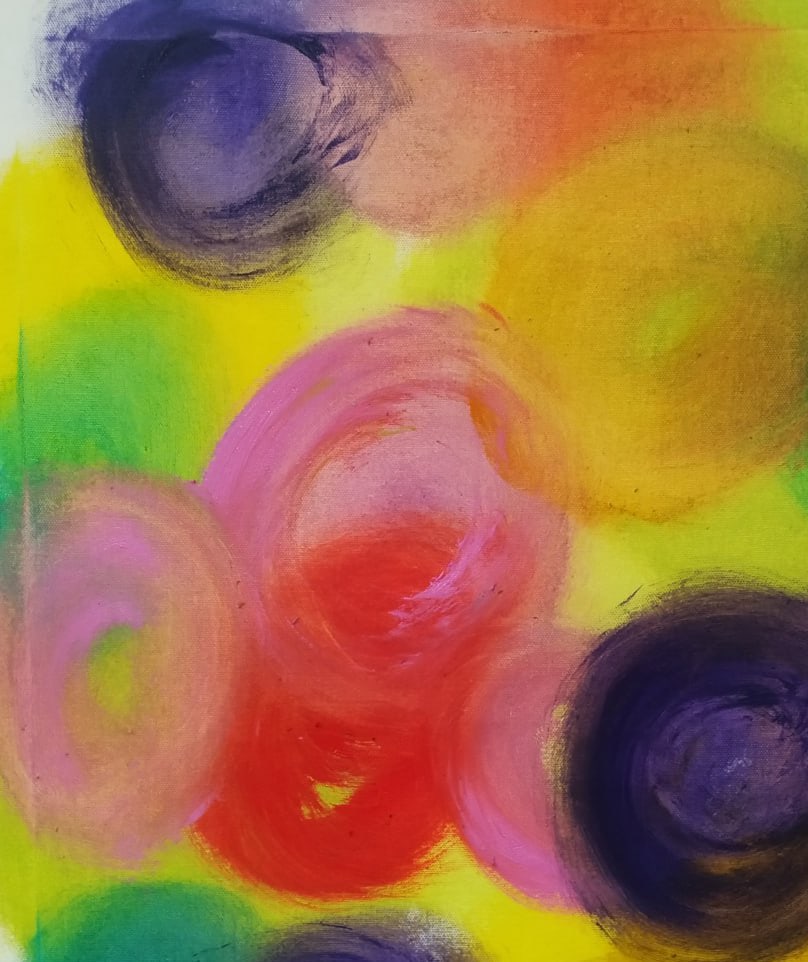 Abstract Oil painting Colored dreams Nina L - 2