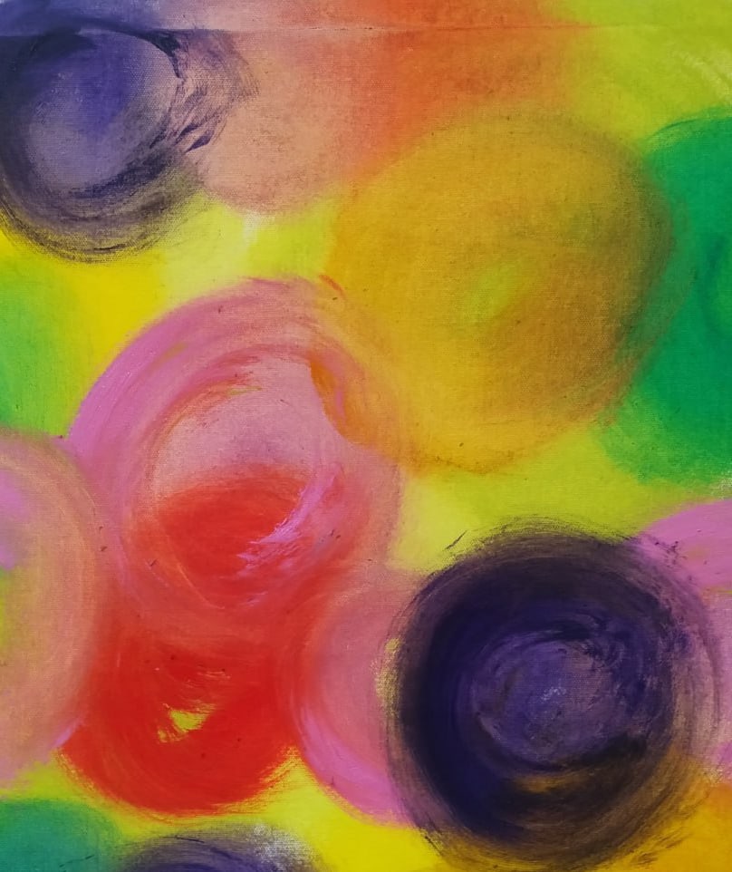 Abstract Oil painting Colored dreams Nina L - 7
