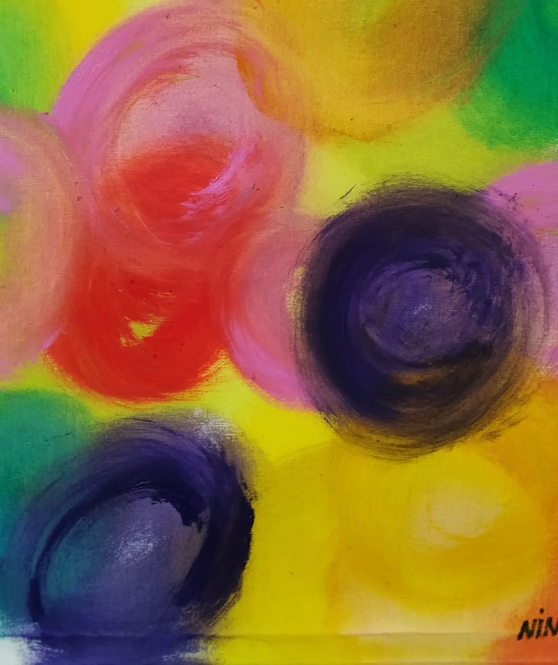Abstract Oil painting Colored dreams Nina L - 8