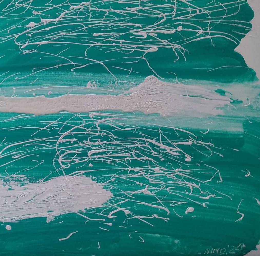 Abstract Oil painting Lapis lazuli Nina L - 5